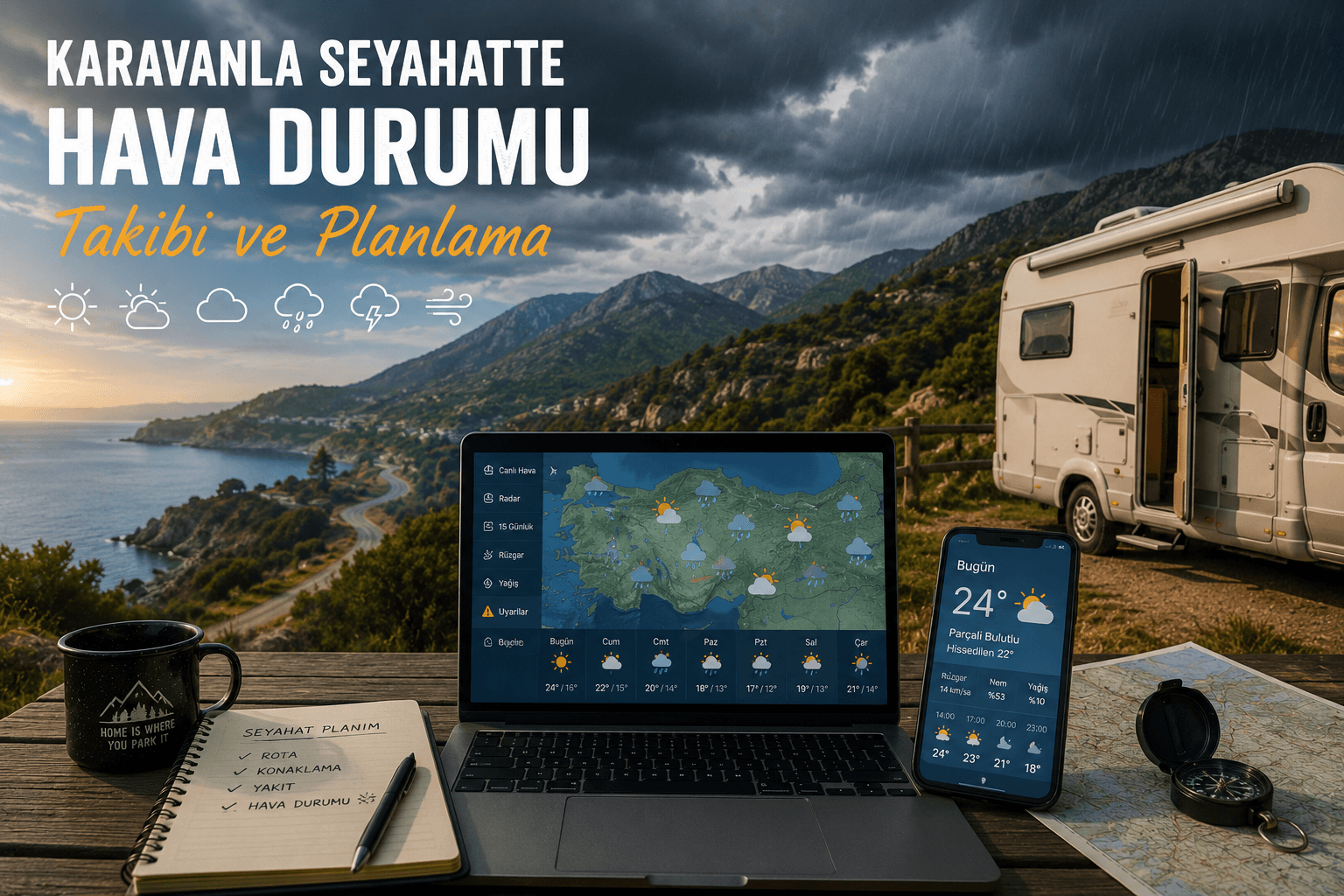 Karavanla Seyahatte Hava Durumu Takibi ve Planlama